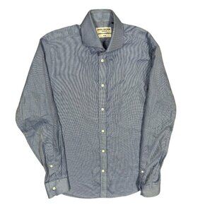 Spier & Mackay Handmade Slim Fit Dress Shirt Basketweave Pearl Buttons 15 Small